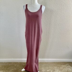 Colette Mordo By Sadimara Mauve Taupe Red Tank Fitted Sweater Dress Size Small